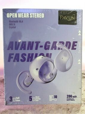 PAVUN Crystal Bluetooth Open Wear Stereo Earbuds Color is listed in pic NIP/NWOT